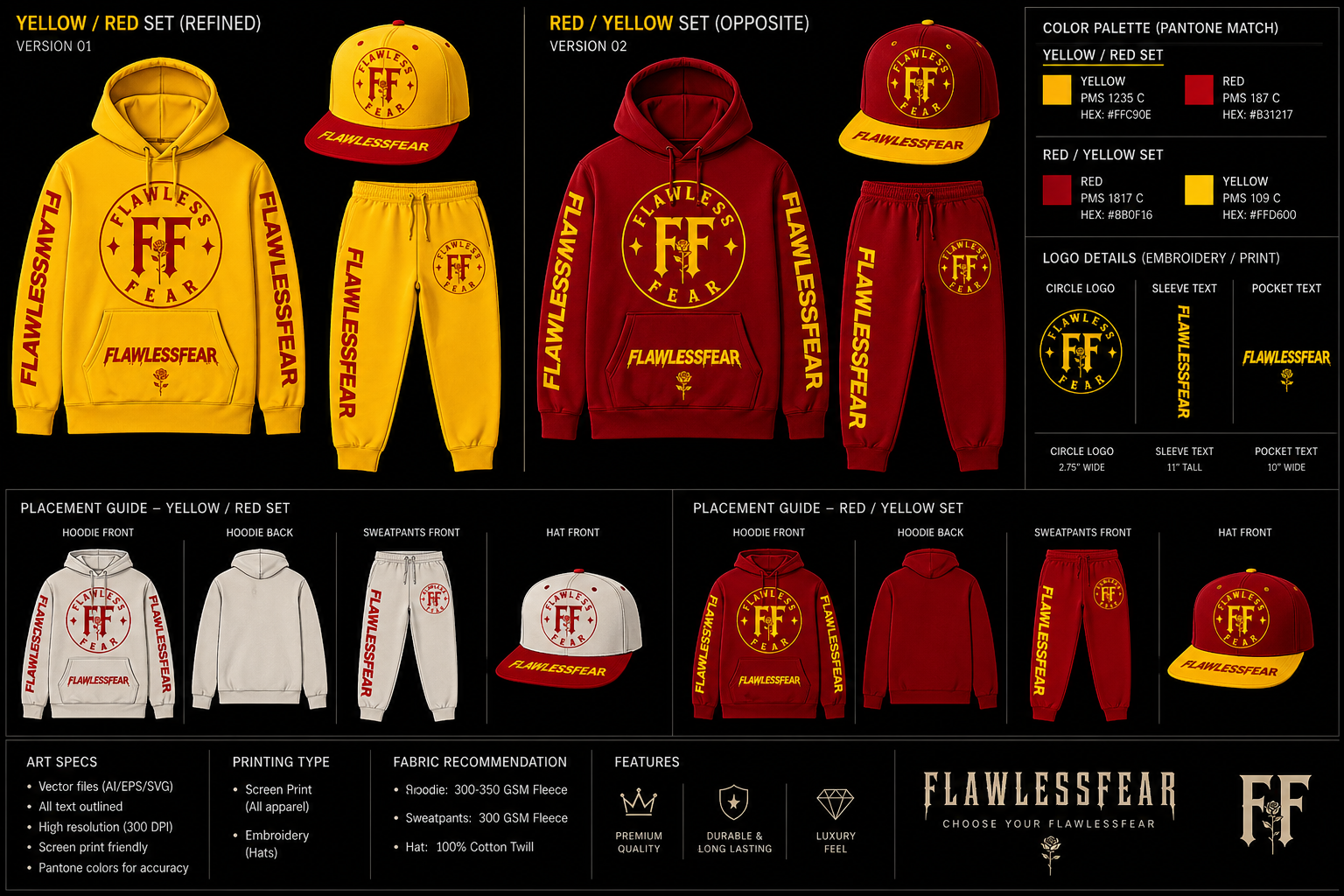 Yellow Red Set